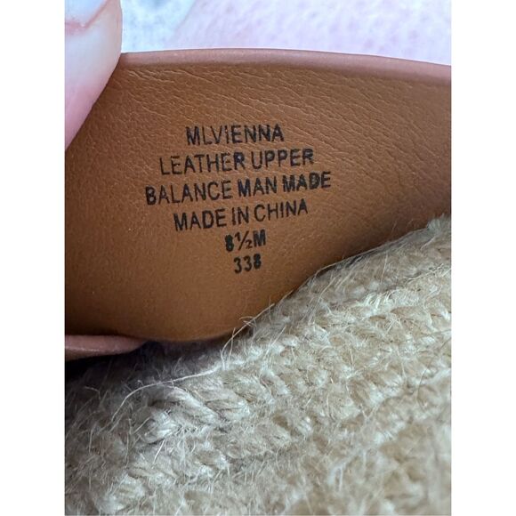 MARC FISHER‎ Vienna espadrille Leather Tan sandals Size 8.5 - Picture 10 of 10